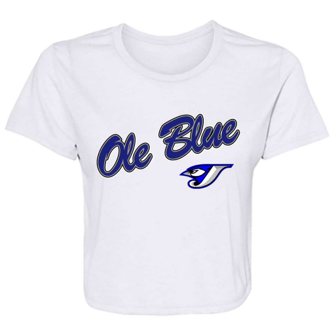 Ole Blue B8882 Ladies' Flowy Cropped Tee