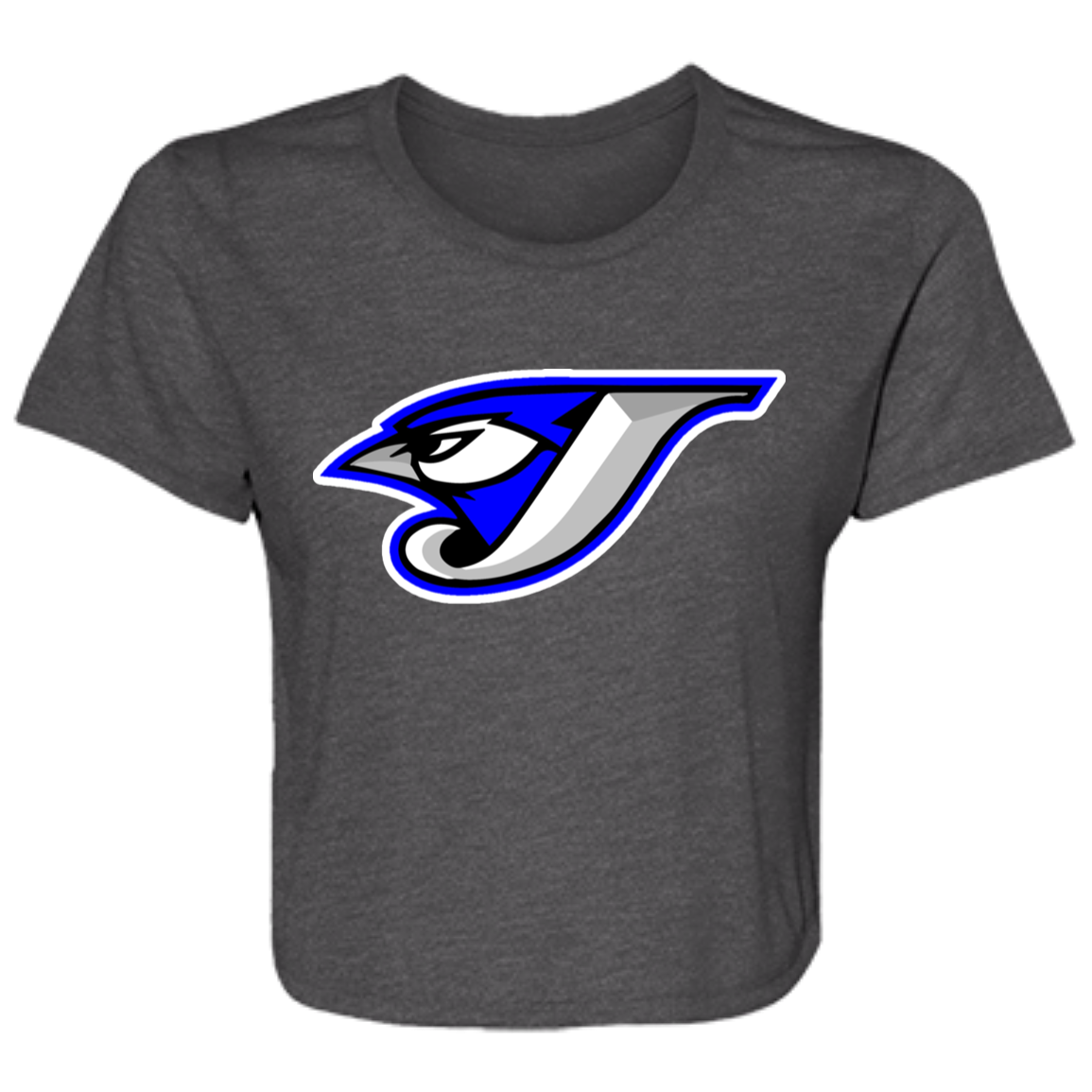 Logo B8882 Ladies' Flowy Cropped Tee