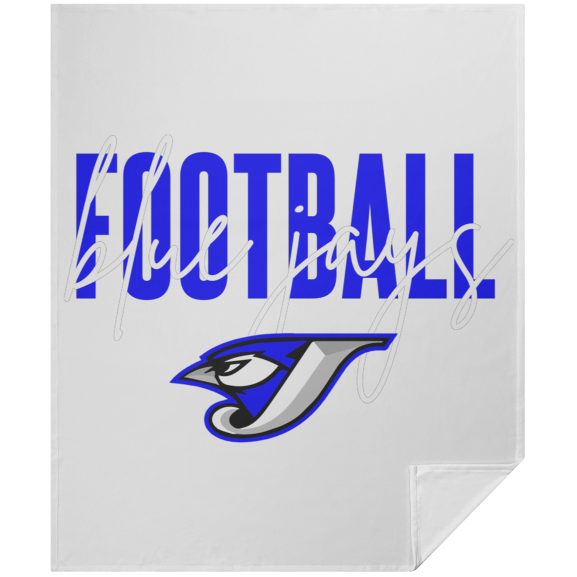 Script Football TVM Twin Velvet Blanket 50x60