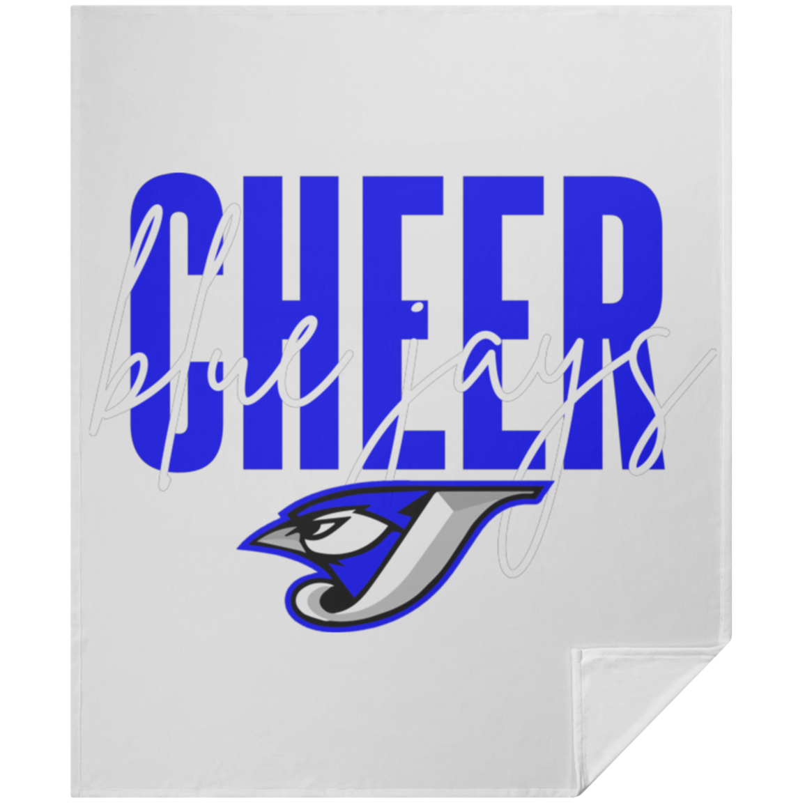 Script Cheer TVM Twin Velvet Blanket 50x60