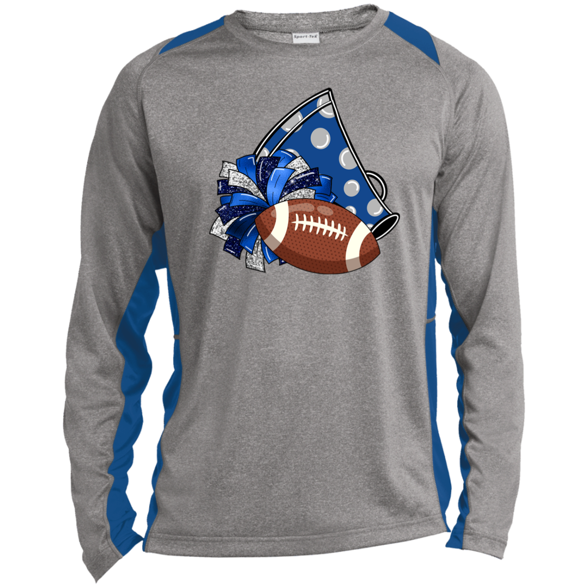 LBJ3 ST361LS Long Sleeve Heather Colorblock Performance Tee