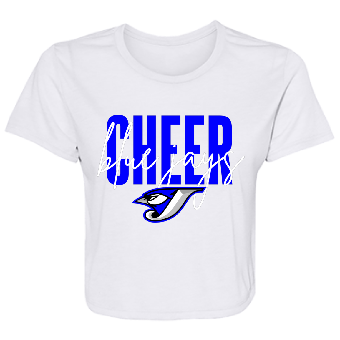 Script Cheer B8882 Ladies' Flowy Cropped Tee