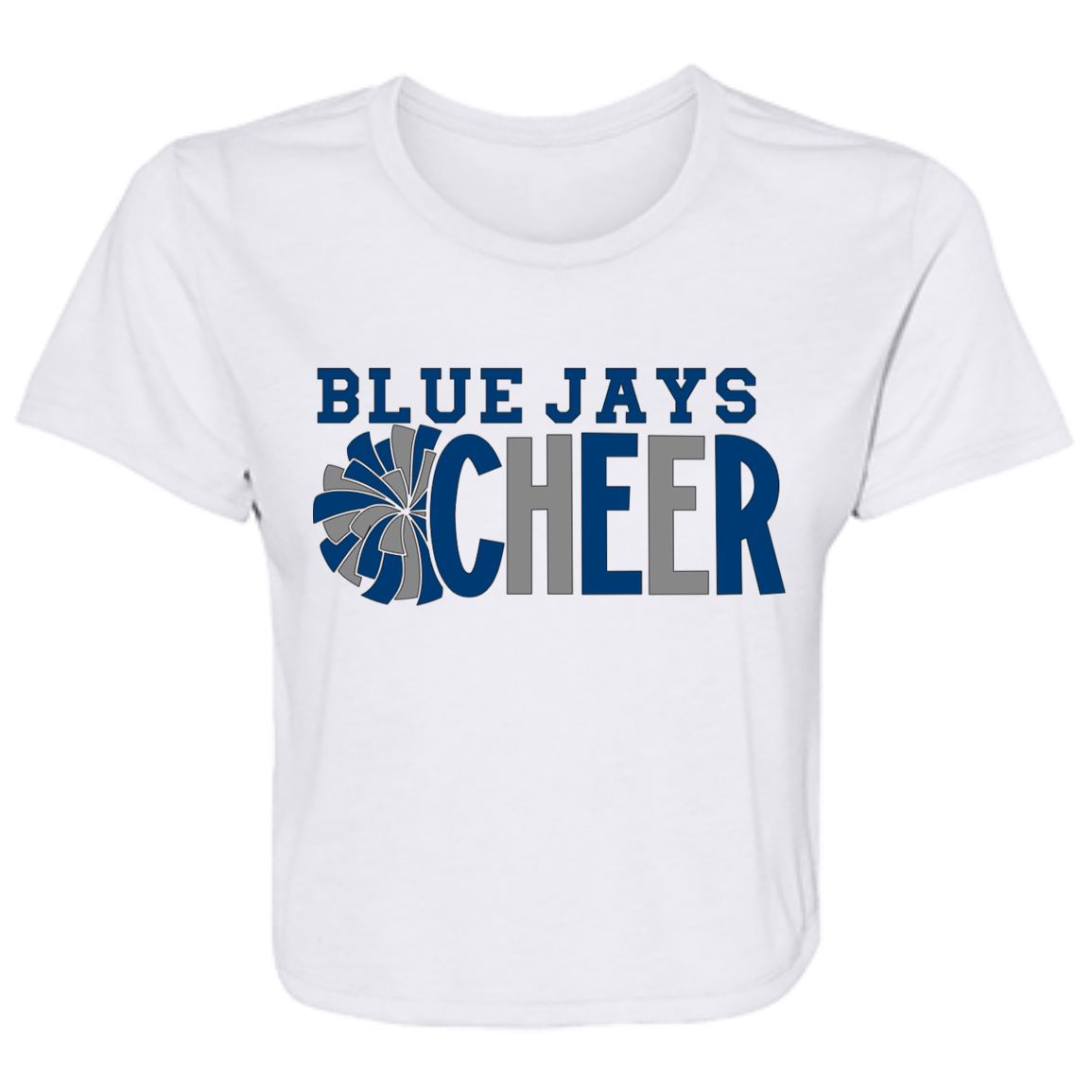 Cheer B8882 Ladies' Flowy Cropped Tee