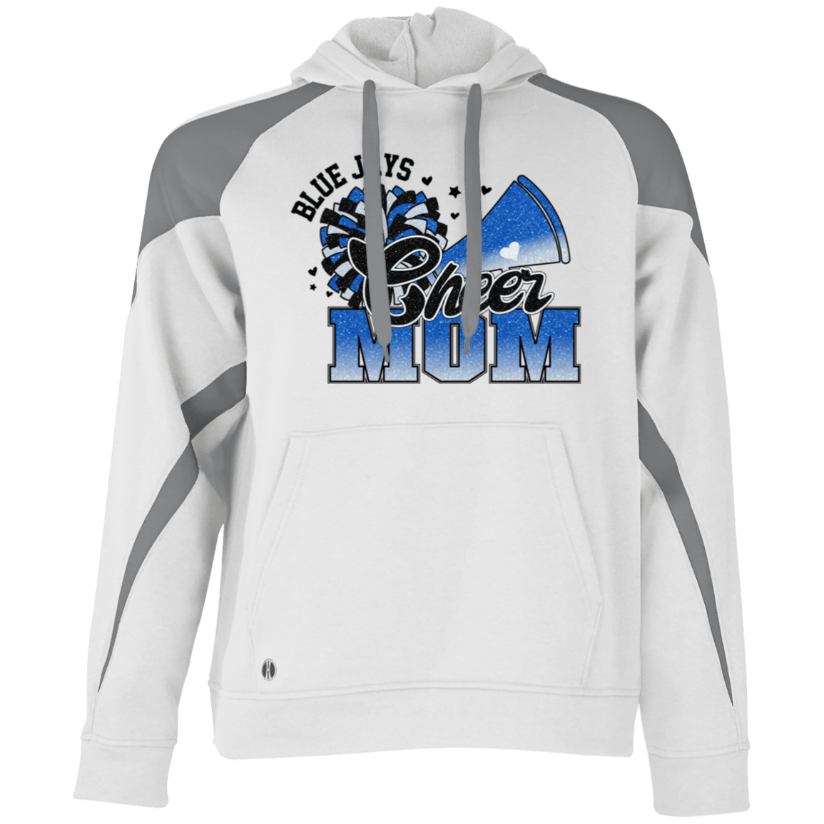 Cheer Mom 229546 Athletic Colorblock Fleece Hoodie