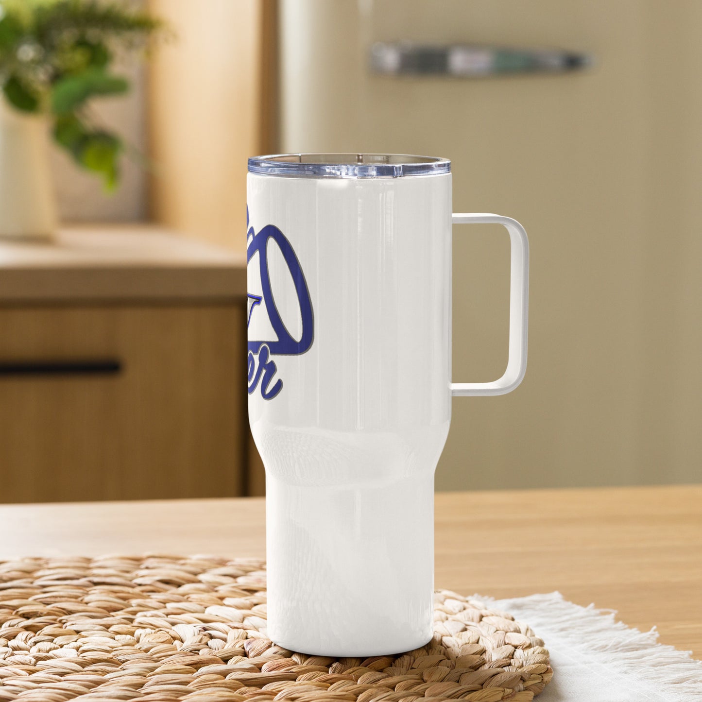 Mega Cheer Travel mug with a handle
