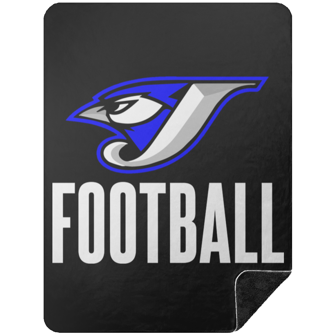 Logo Football BSHL Premium Black Sherpa Blanket 60x80