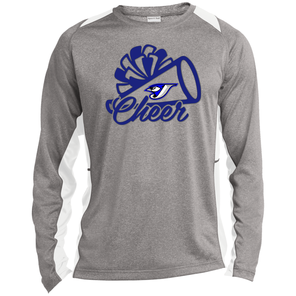 Mega Cheer ST361LS Long Sleeve Heather Colorblock Performance Tee