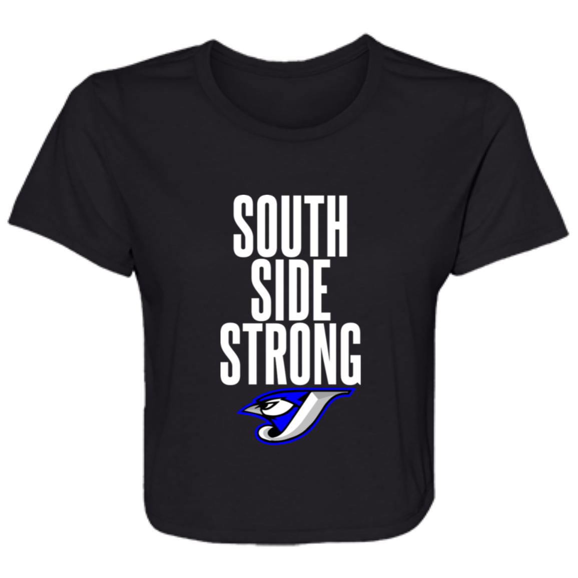 South Side Strong B8882 Ladies' Flowy Cropped Tee