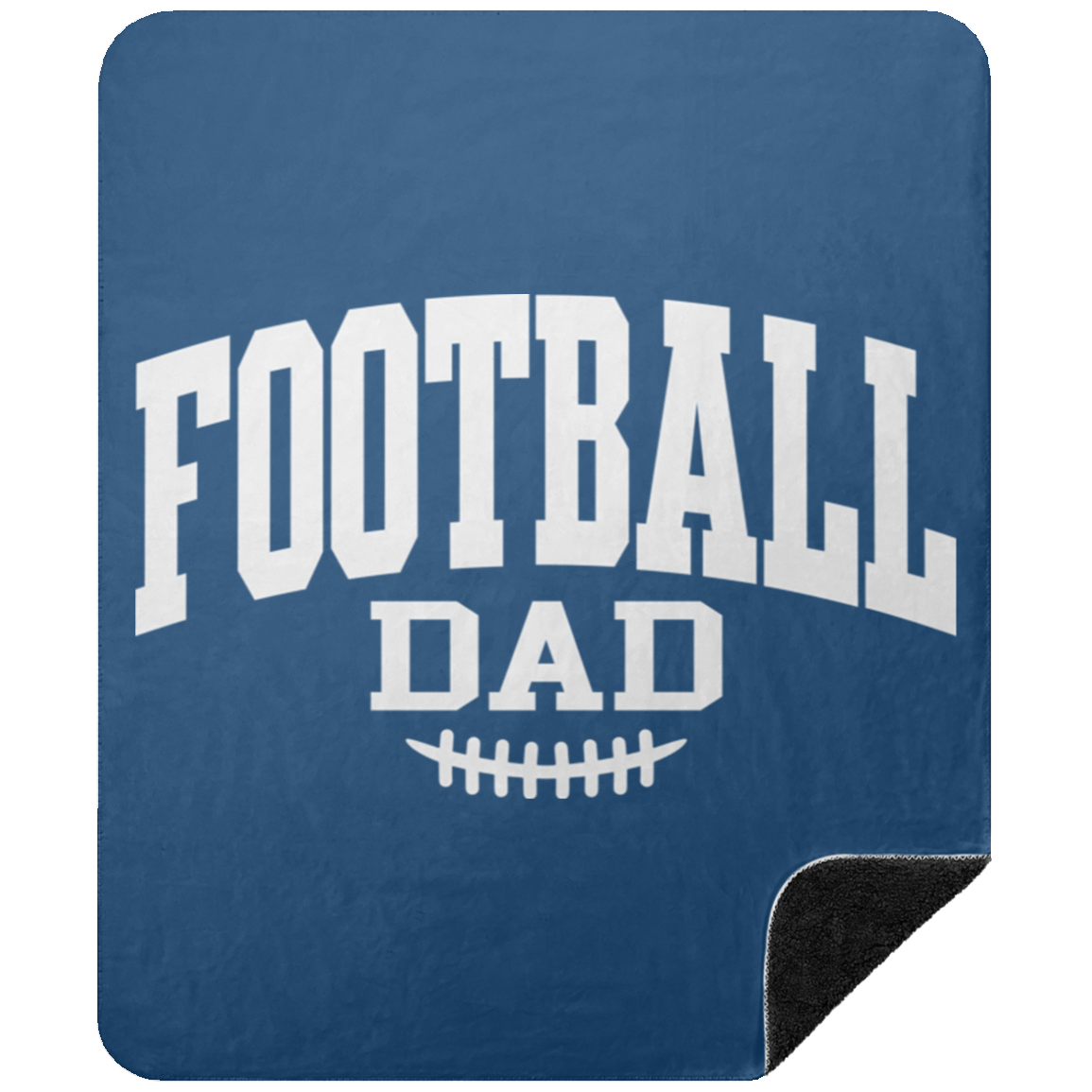 Football Dad BSHM Premium Black Sherpa Blanket 50x60