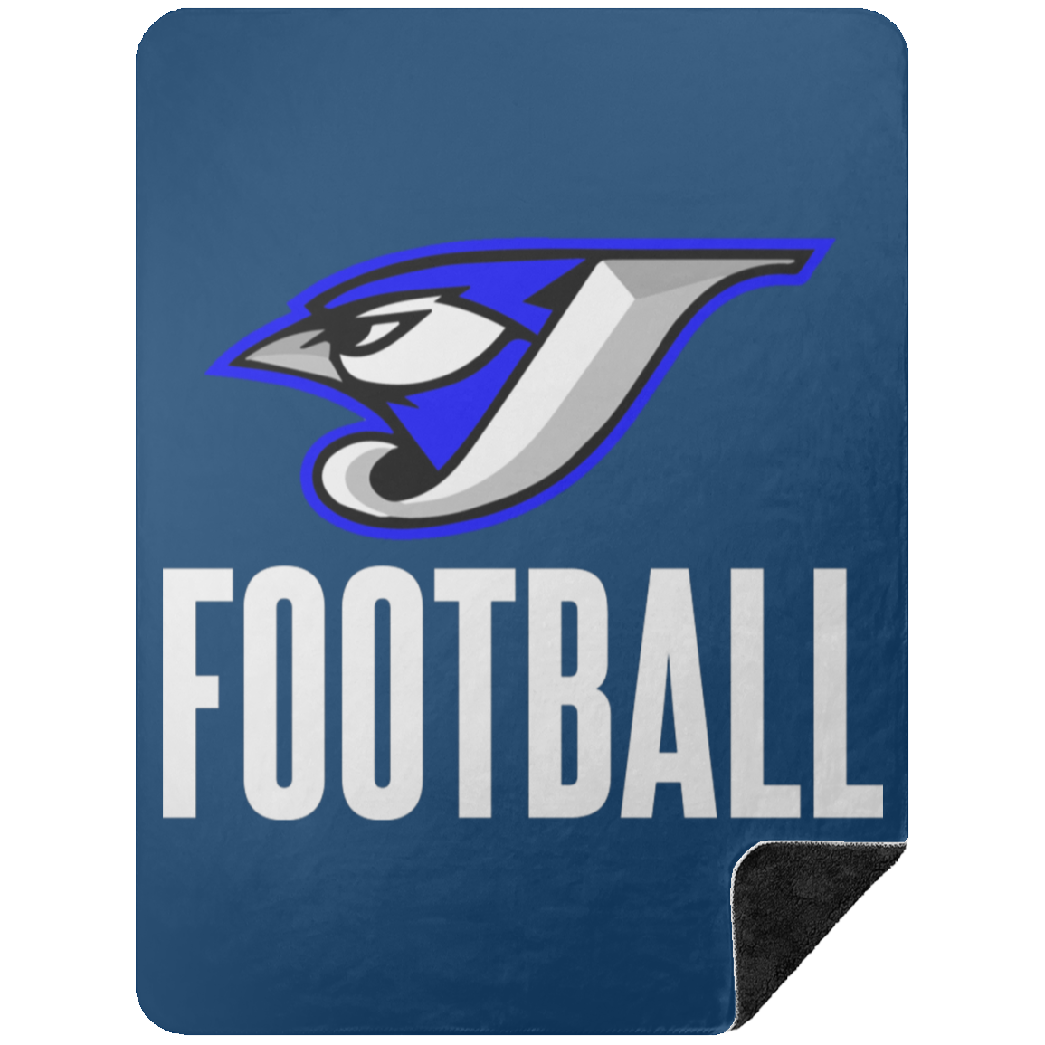 Logo Football BSHL Premium Black Sherpa Blanket 60x80