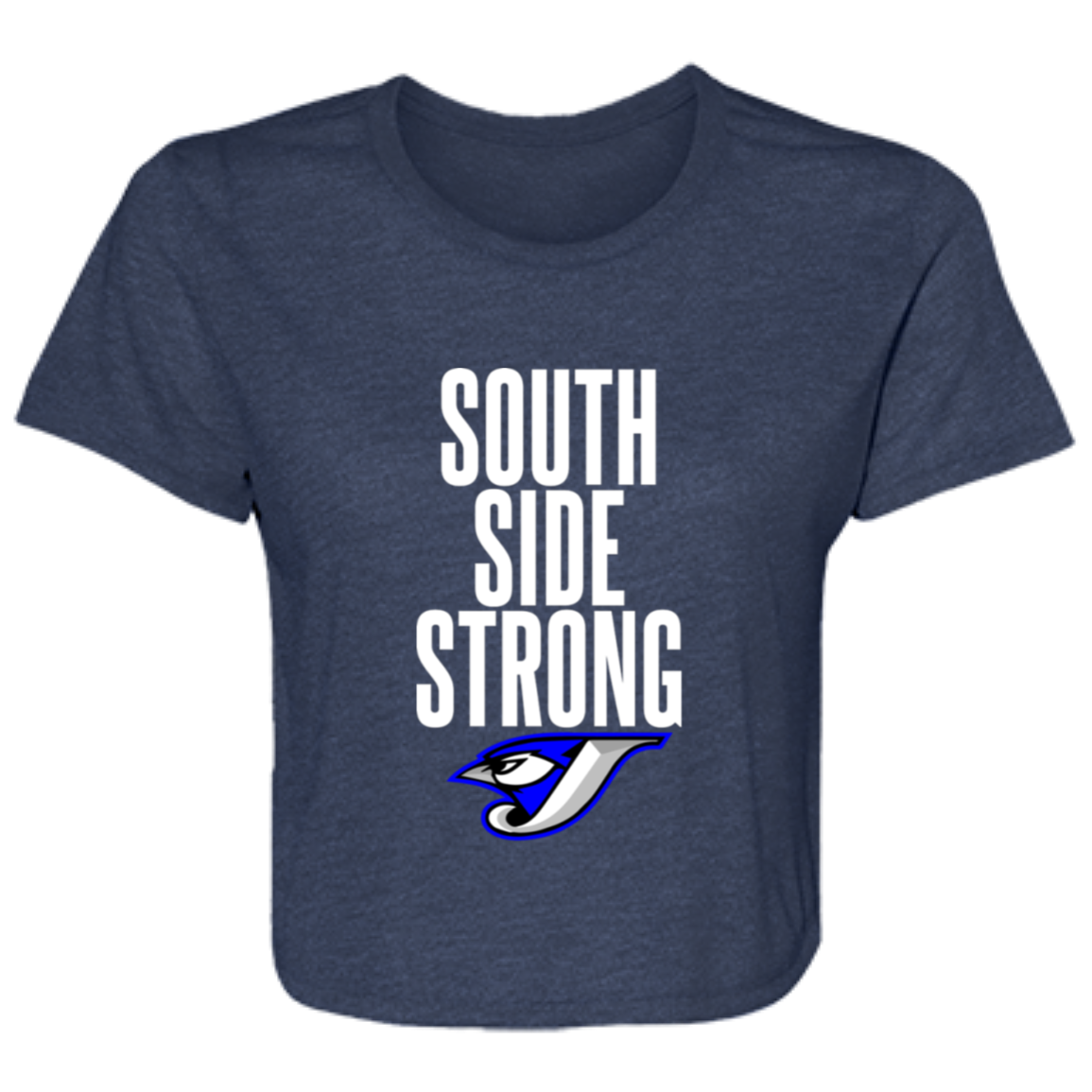South Side Strong B8882 Ladies' Flowy Cropped Tee