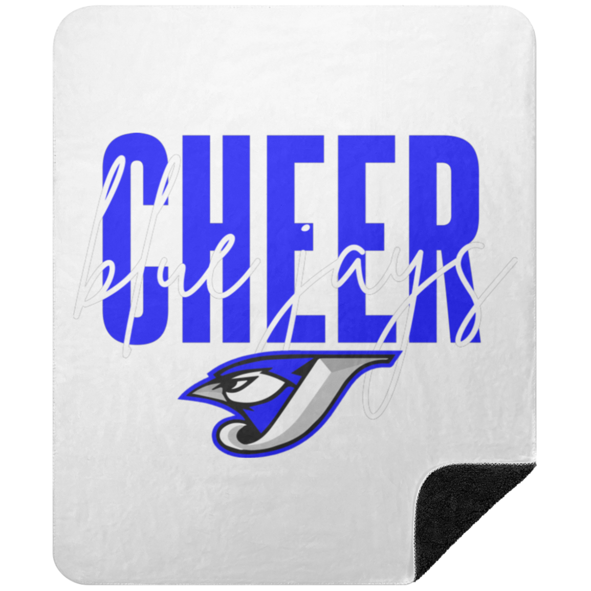 Script Cheer BSHM Premium Black Sherpa Blanket 50x60