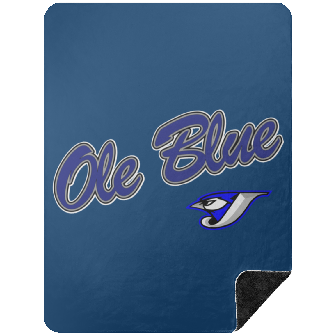 Ole Blue BSHL Premium Black Sherpa Blanket 60x80