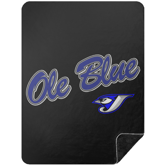 Ole Blue BSHL Premium Black Sherpa Blanket 60x80