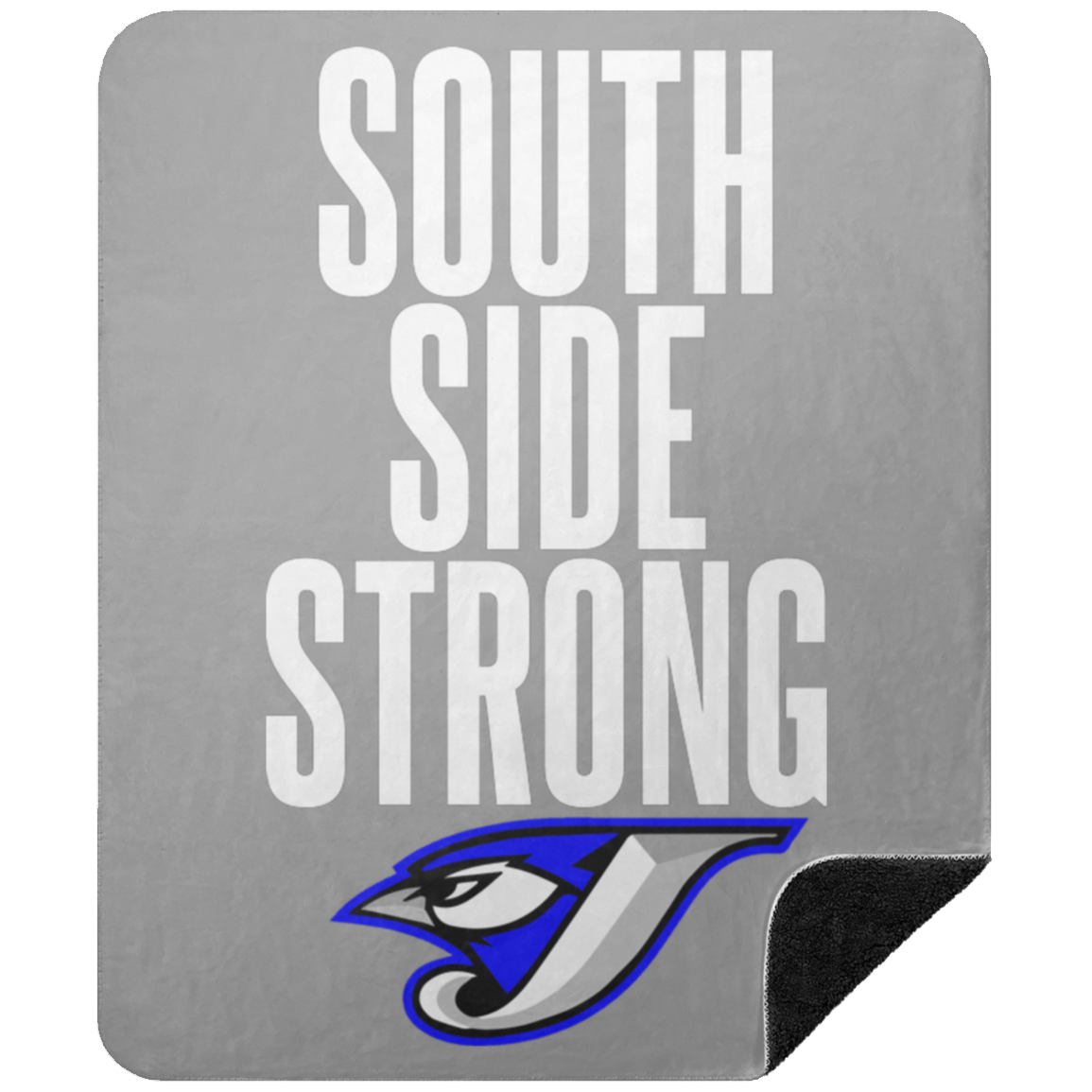 South Side Strong  Football BSHM Premium Black Sherpa Blanket 50x60