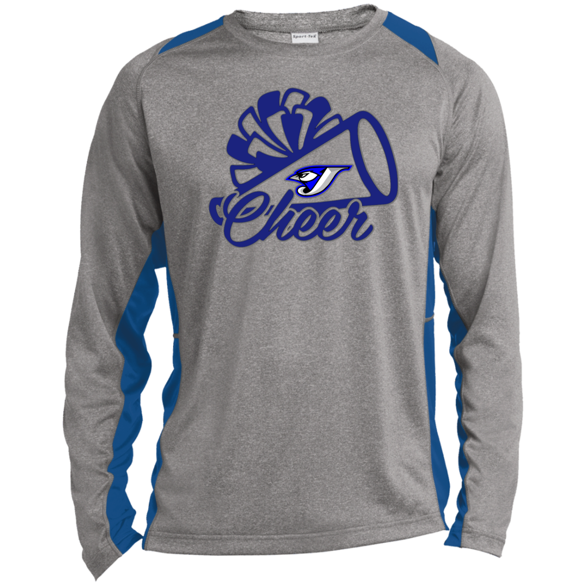 Mega Cheer ST361LS Long Sleeve Heather Colorblock Performance Tee