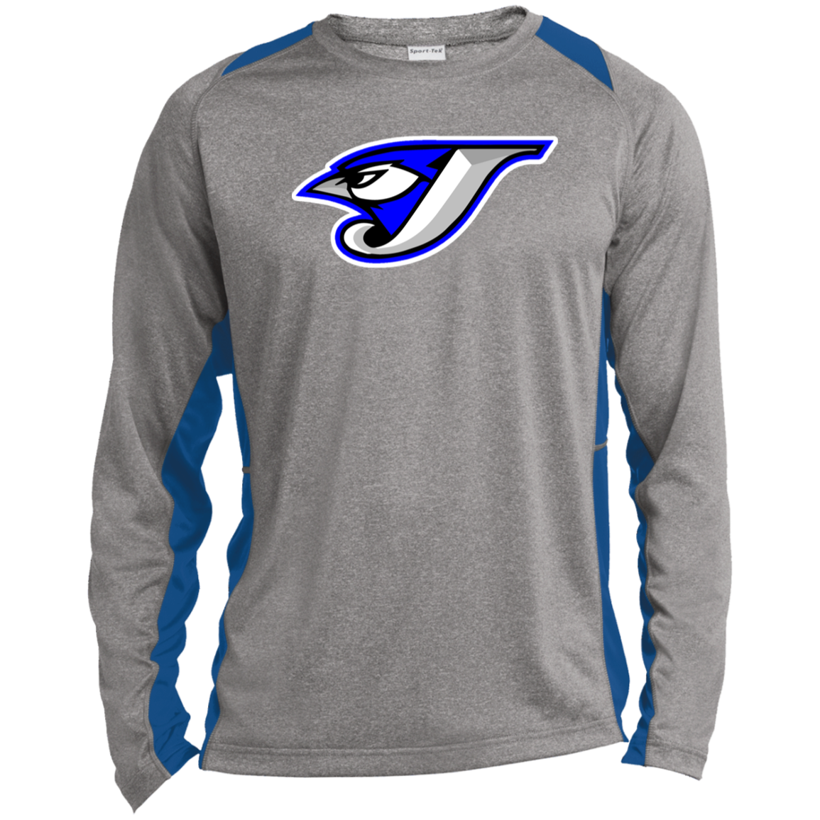 Logo ST361LS Long Sleeve Heather Colorblock Performance Tee