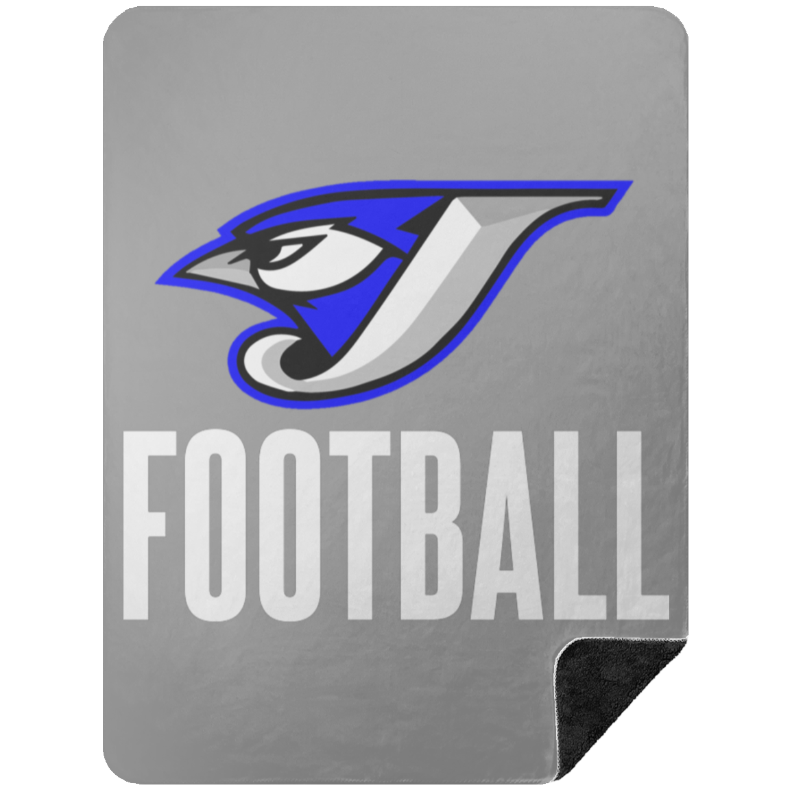 Logo Football BSHL Premium Black Sherpa Blanket 60x80