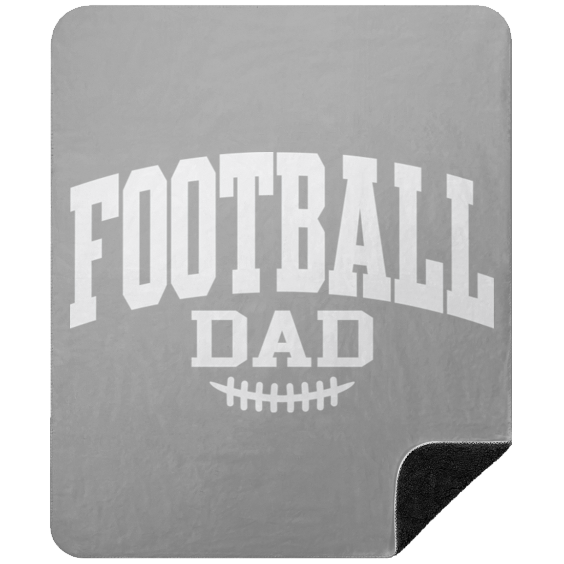 Football Dad BSHM Premium Black Sherpa Blanket 50x60