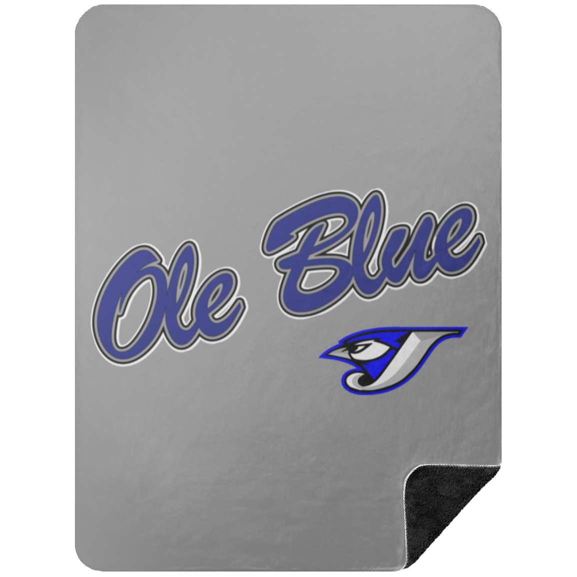 Ole Blue BSHL Premium Black Sherpa Blanket 60x80