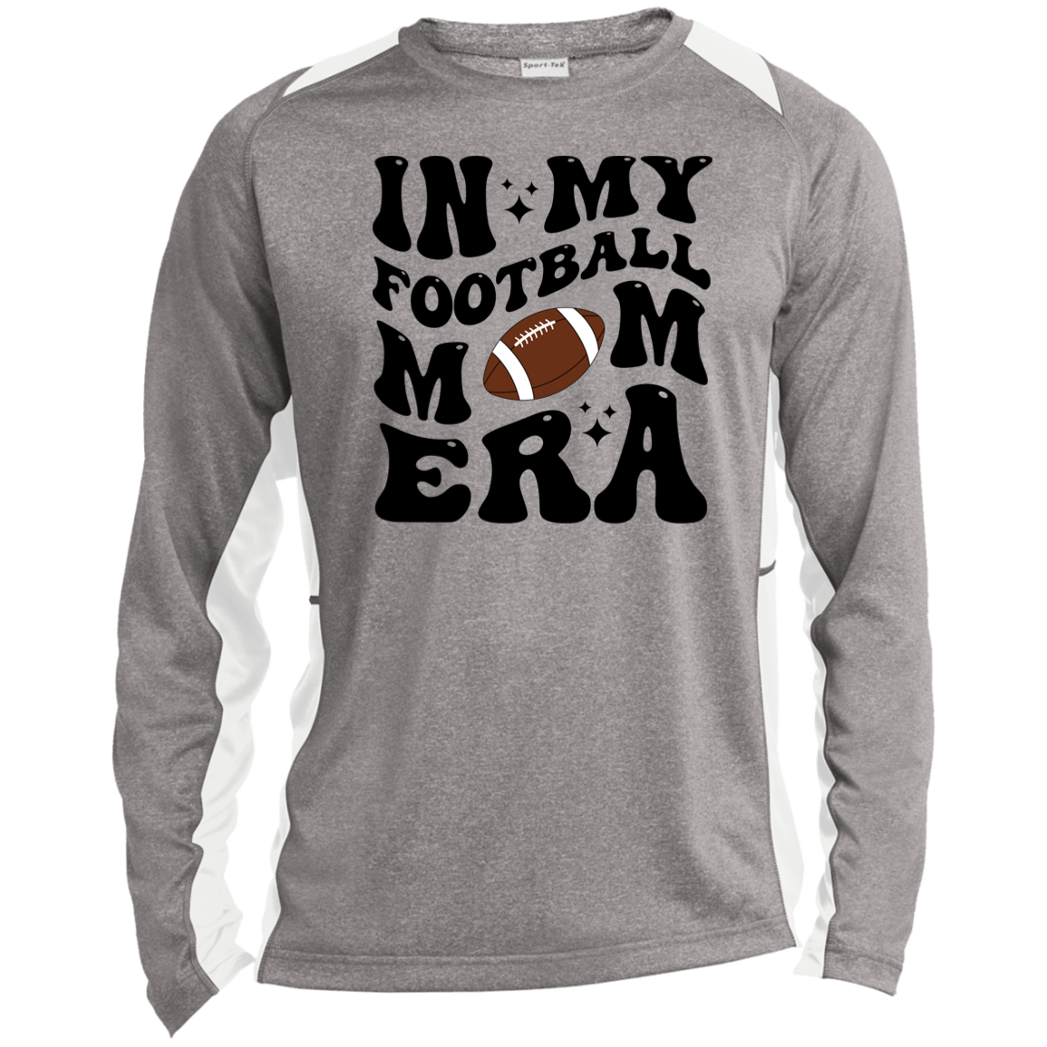 Football Mom ST361LS Long Sleeve Heather Colorblock Performance Tee