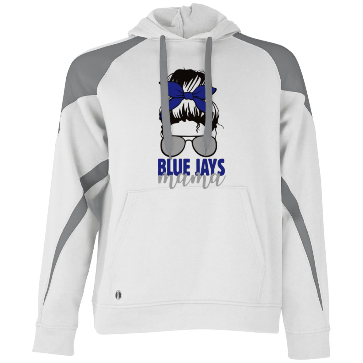 Blue Jays Mama 229546 Athletic Colorblock Fleece Hoodie