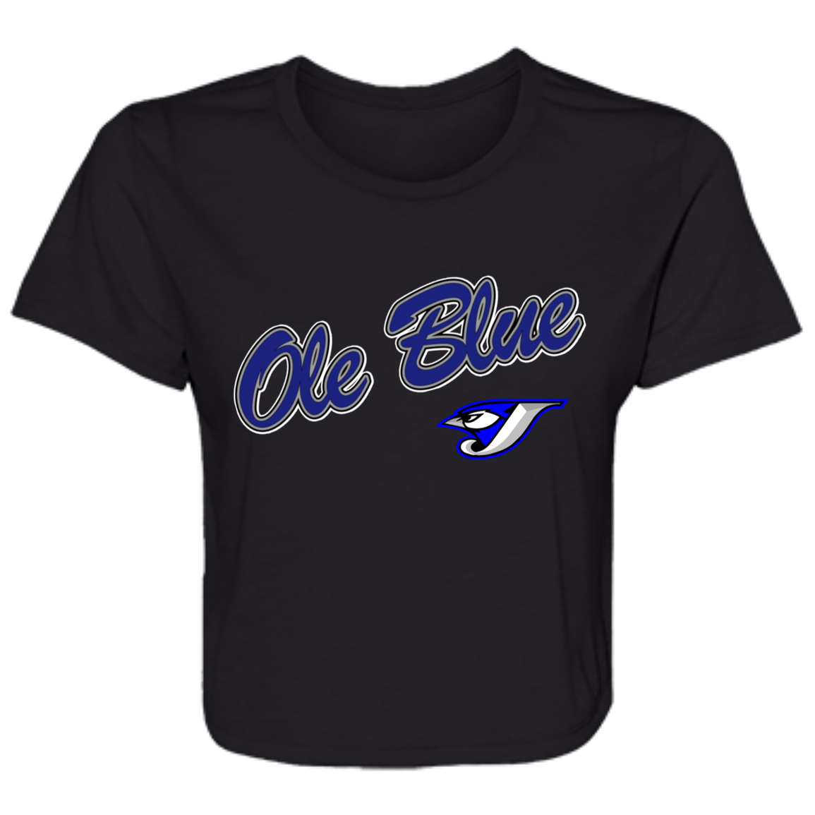 Ole Blue B8882 Ladies' Flowy Cropped Tee