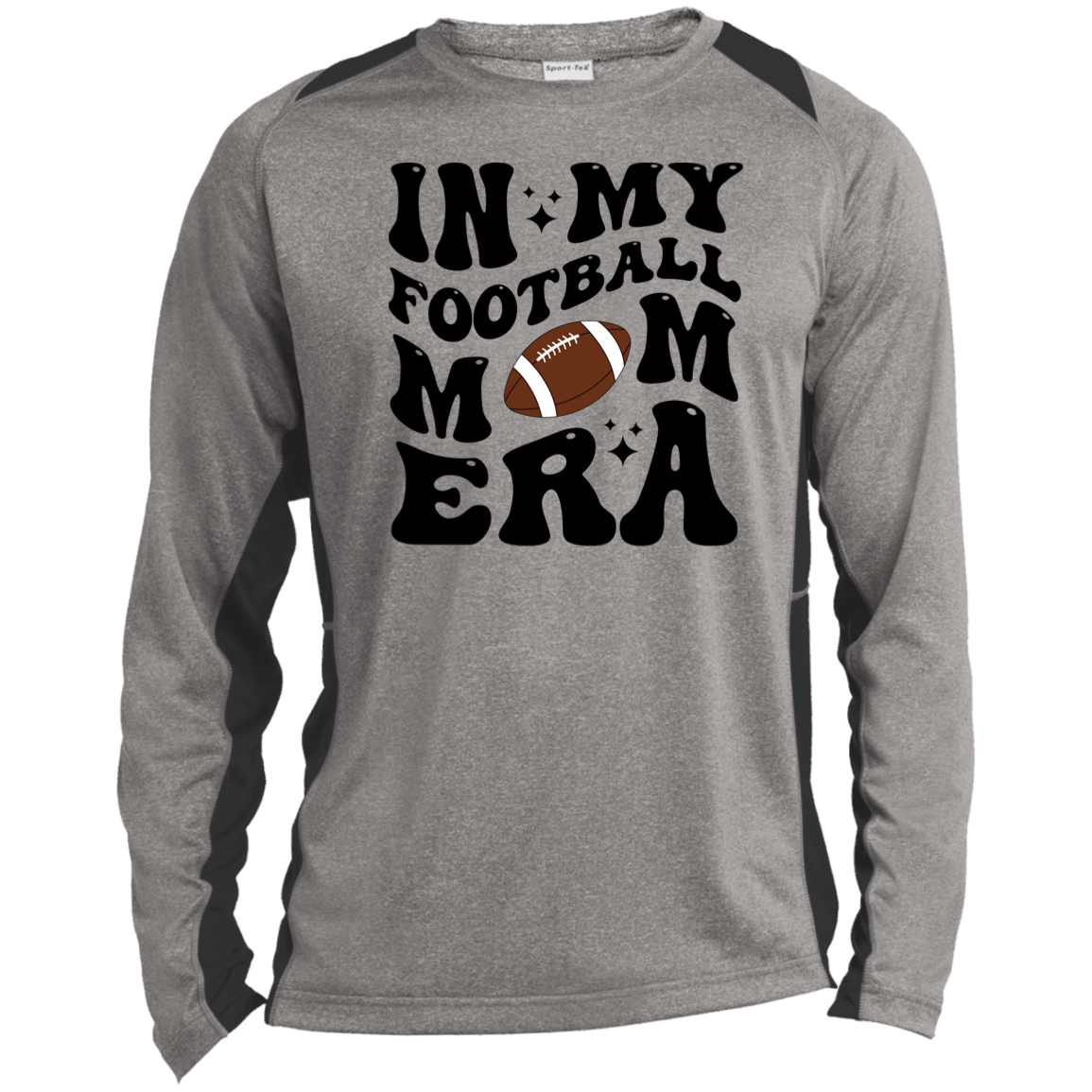 Football Mom ST361LS Long Sleeve Heather Colorblock Performance Tee
