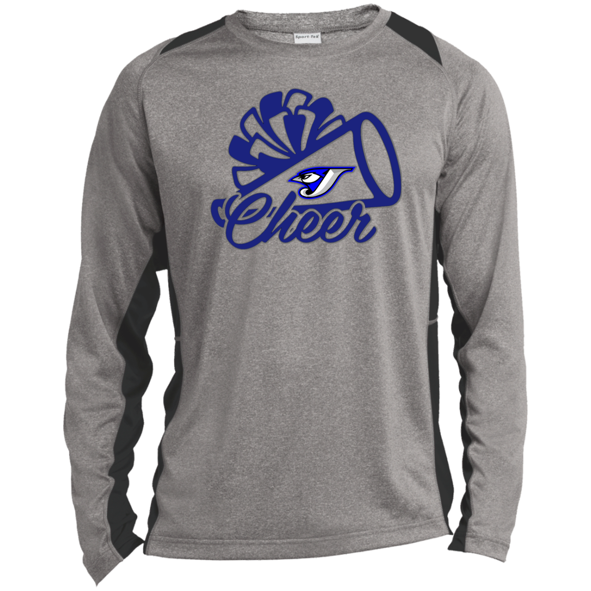 Mega Cheer ST361LS Long Sleeve Heather Colorblock Performance Tee