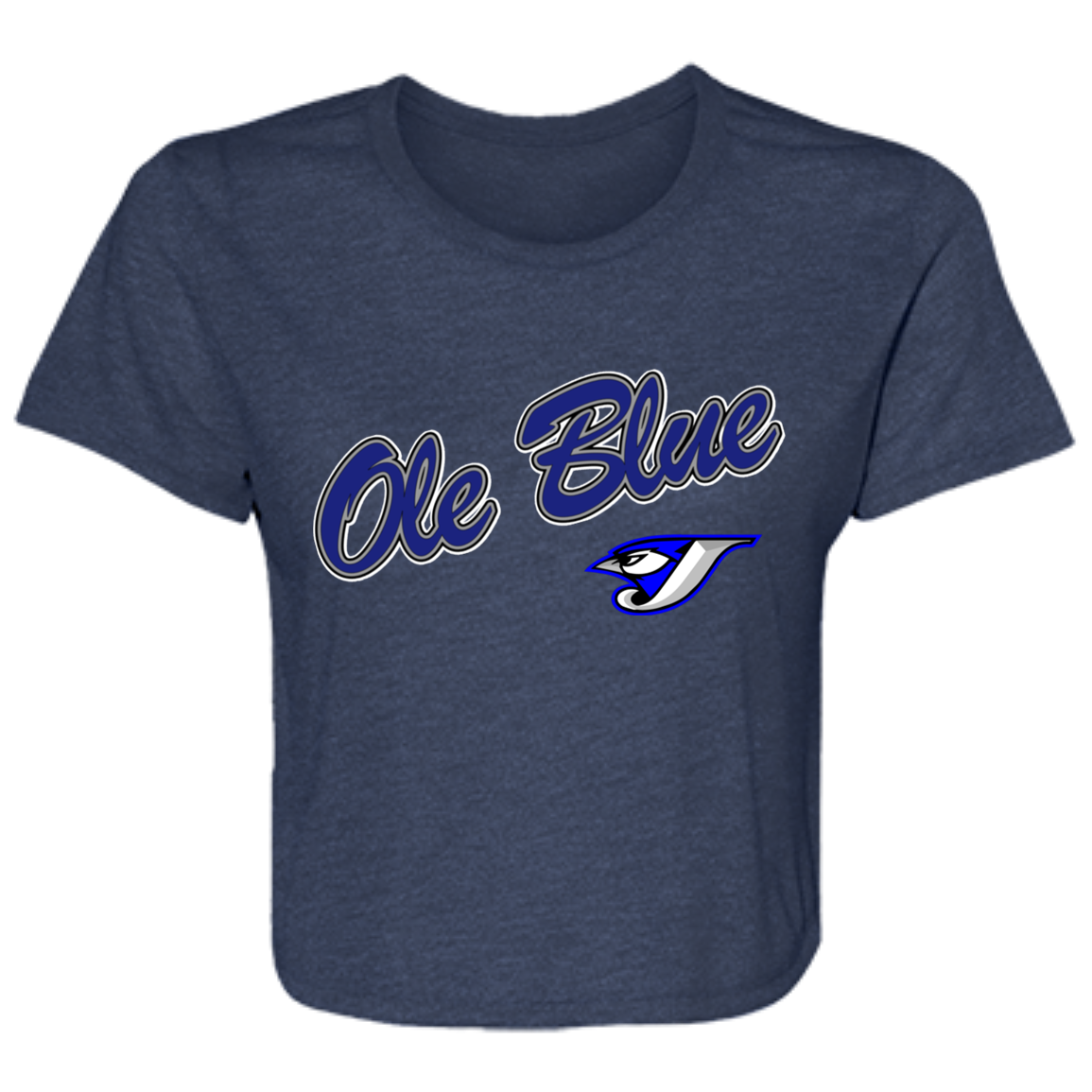 Ole Blue B8882 Ladies' Flowy Cropped Tee