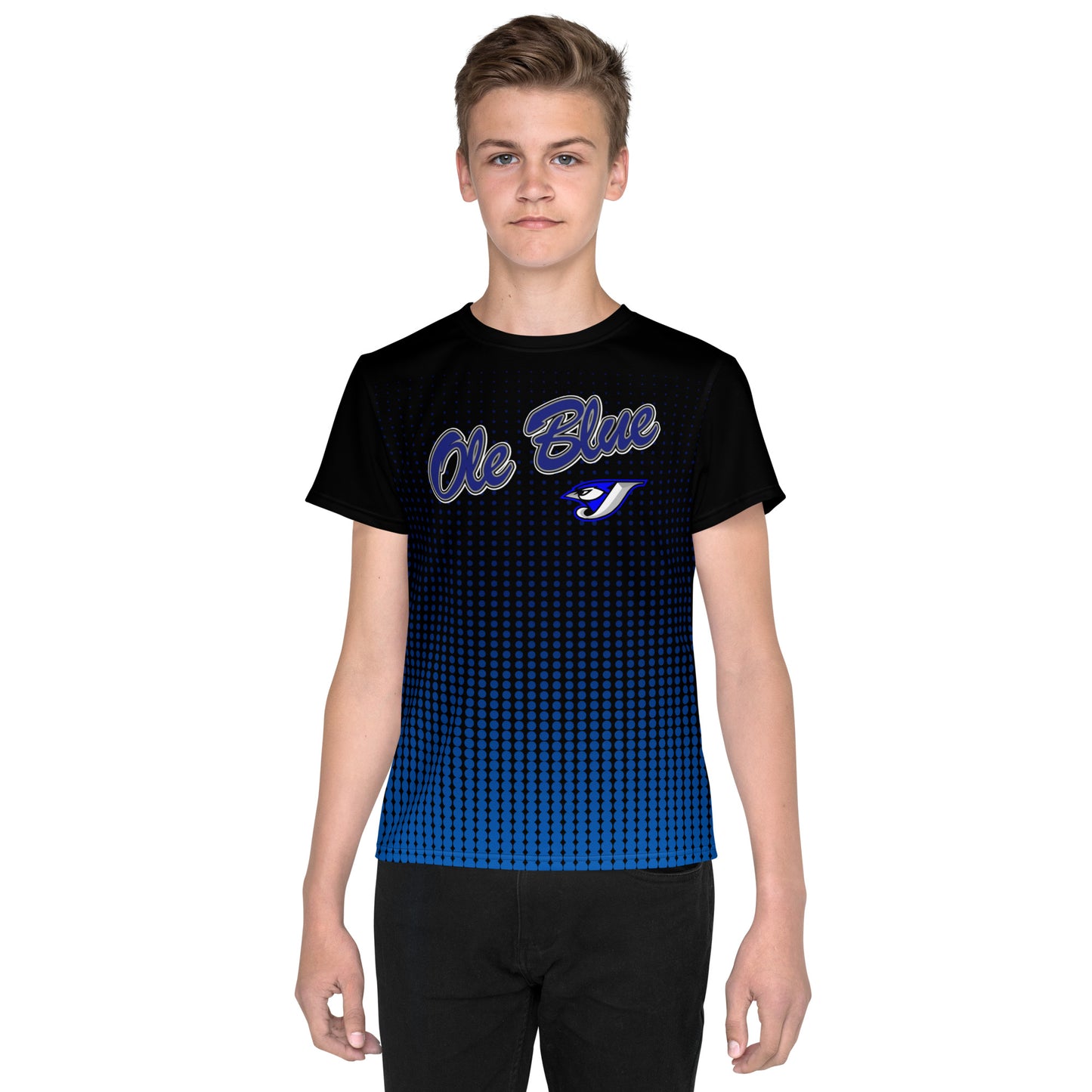 Ole Blue Sublimated Youth crew neck t-shirt