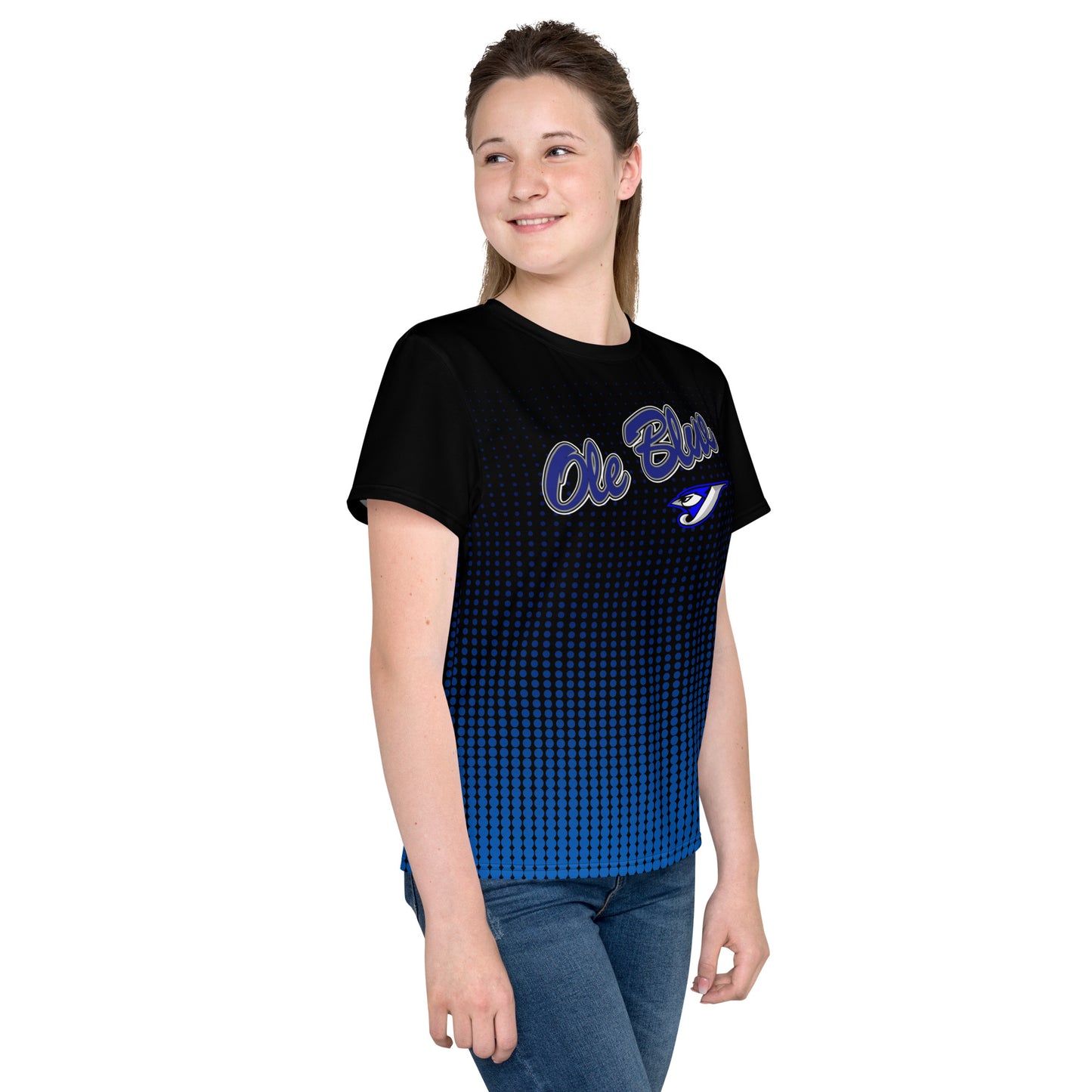 Ole Blue Sublimated Youth crew neck t-shirt