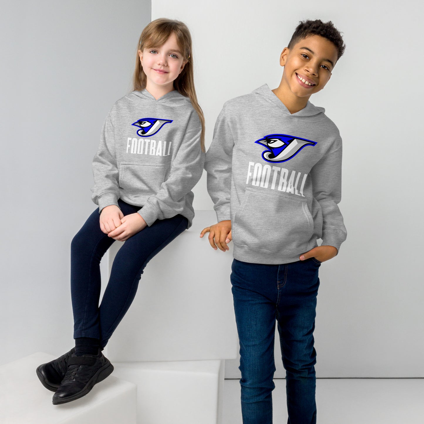 Logo Football Kids fleece hoodie