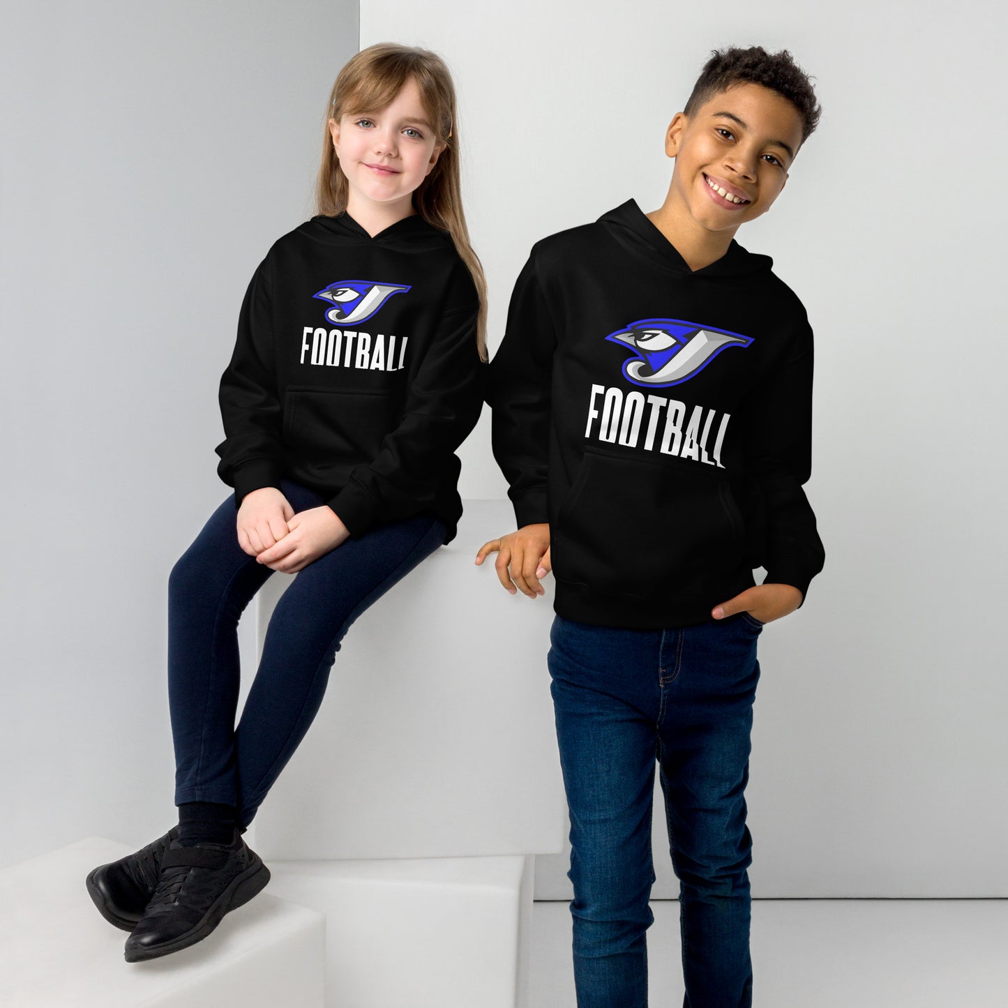 Logo Football Kids fleece hoodie