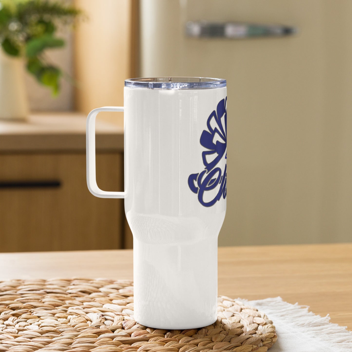 Mega Cheer Travel mug with a handle